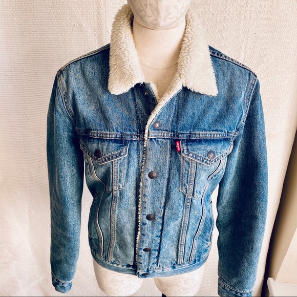 Levi’s S Ex-Boyfriend Jean Jacket Faux Fur Lining - Picture 5 of 8